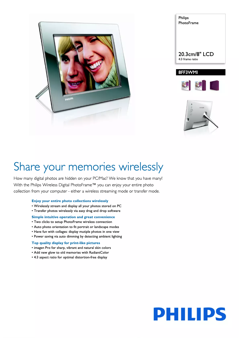 Image de la première page du manuel de l'appareil 8FF3WMI