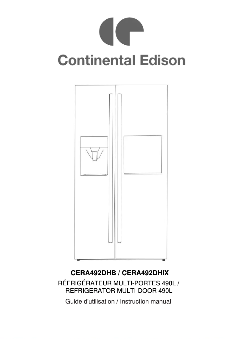 Image de la première page du manuel de l'appareil CERA492DHIX