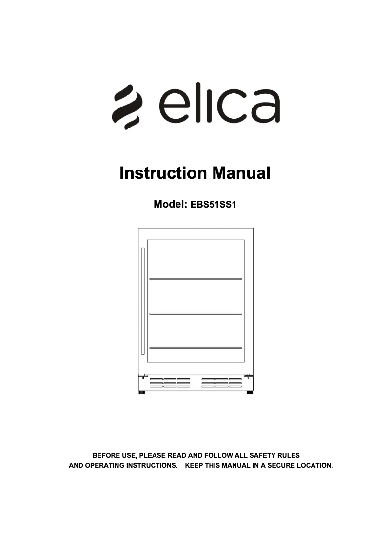 Image de la première page du manuel de l'appareil EBS51SS1