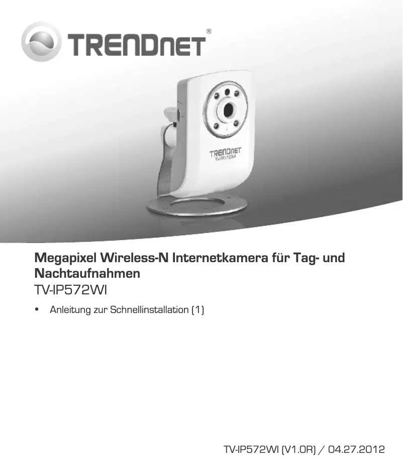 Page n°1 - Manuel utilisateur TRENDnet TV-IP572WI