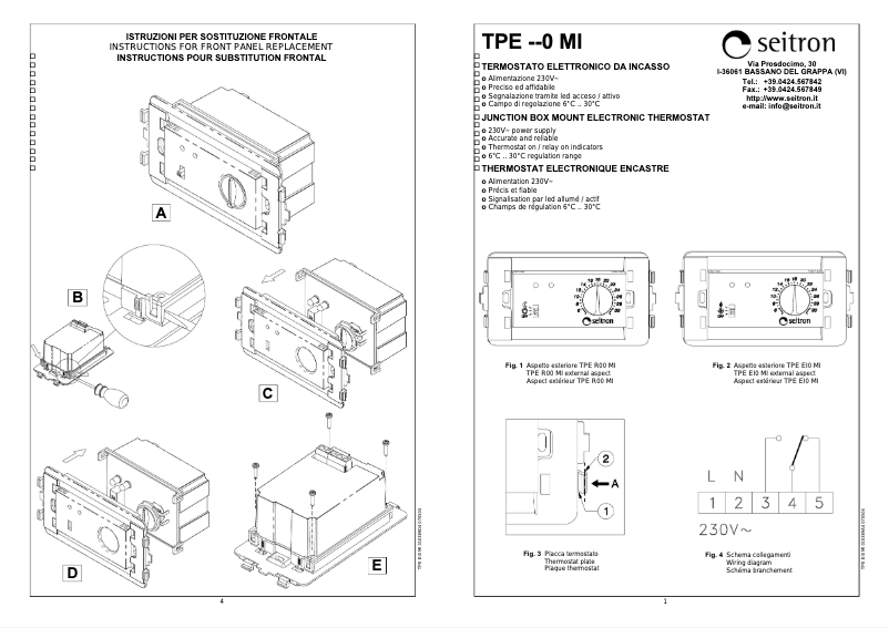 Página 1 del manual Manual de usuario Seitron TPER00MI