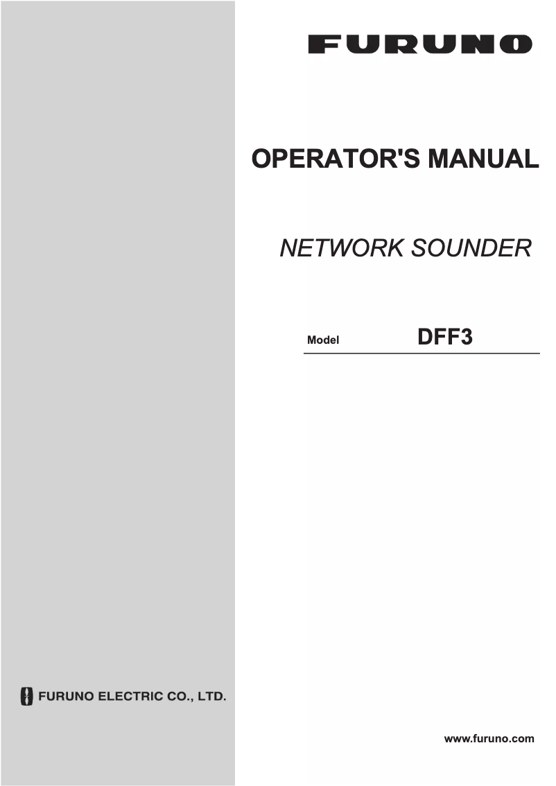 Page n°1 - Manuel utilisateur Furuno DFF3