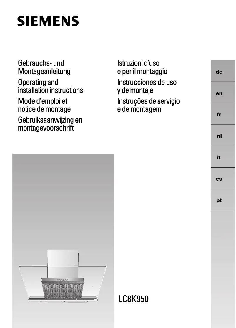 Image de la première page du manuel de l'appareil LC956KA40