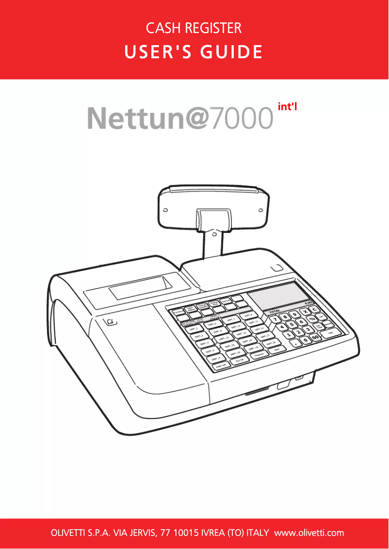 Page n°1 - Manuel utilisateur Olivetti Nettuna 7000 Plus