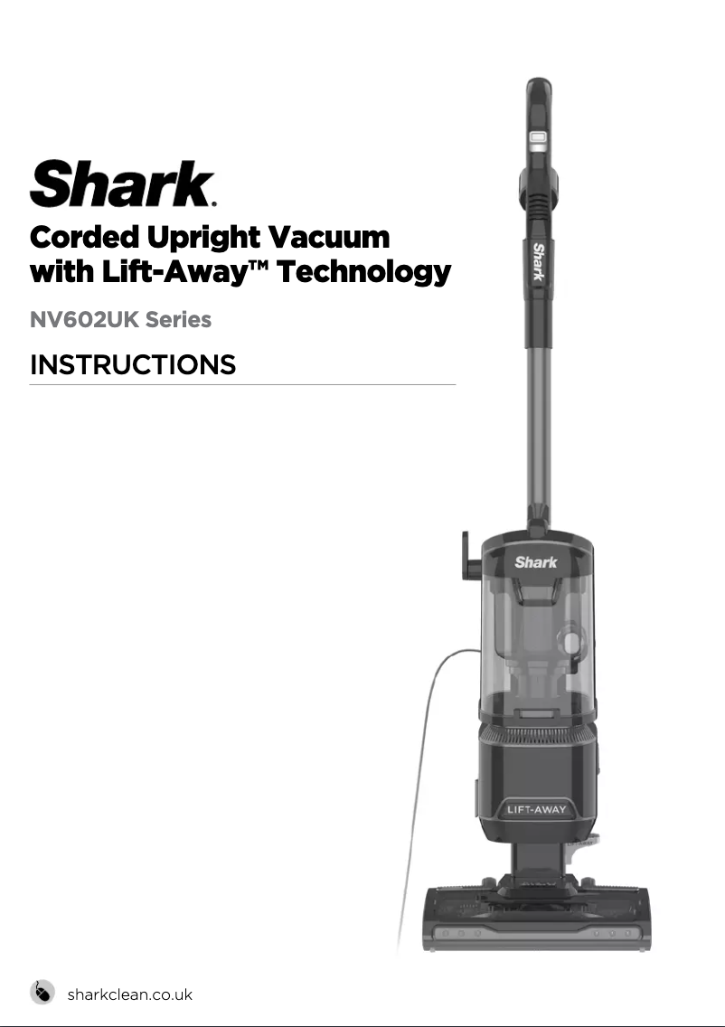 Page 1 de la notice Instructions / montage Shark Lift-Away NV602UKT