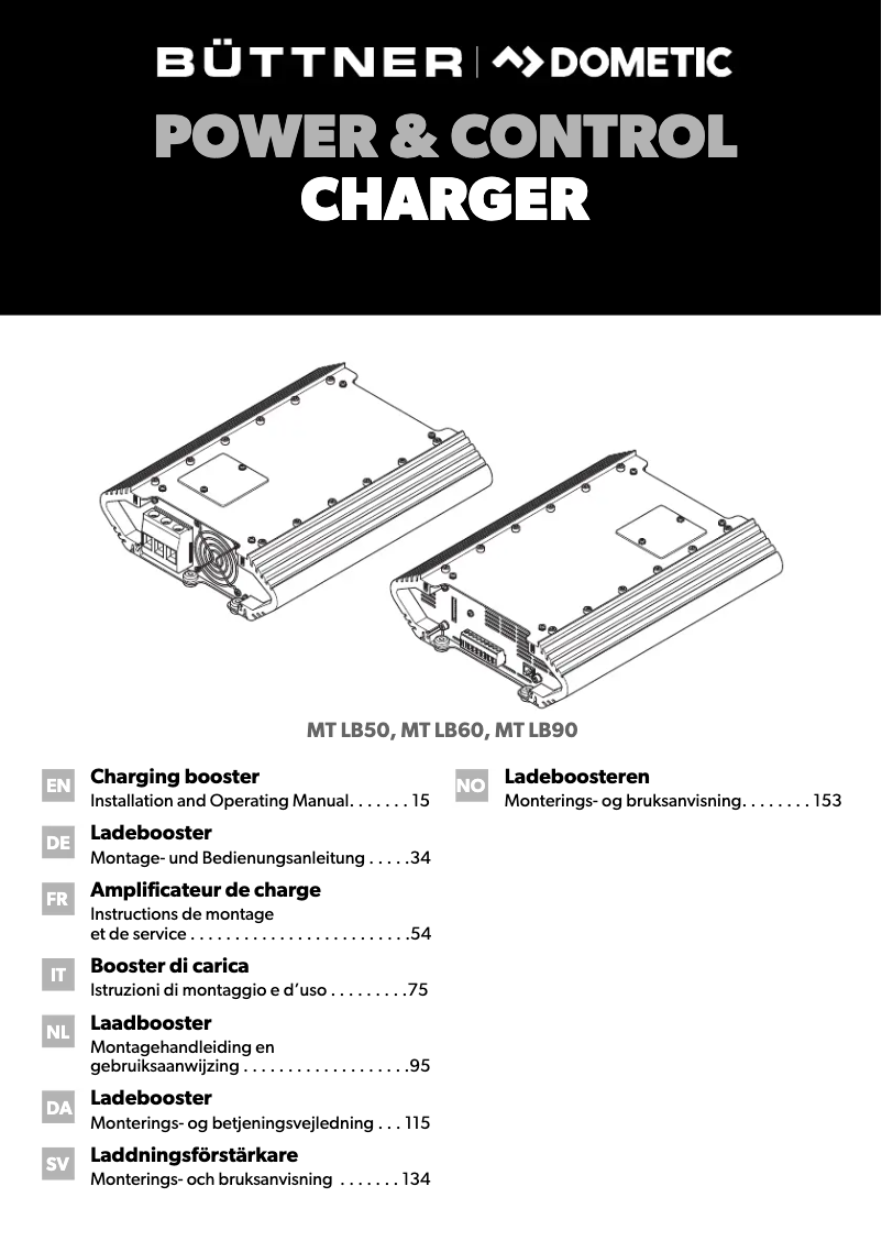 Page 1 de la notice Manuel utilisateur Dometic MT LB90