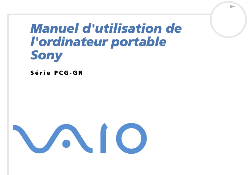 Page n°1 - Manuel utilisateur Sony Vaio PCG-GR214EP