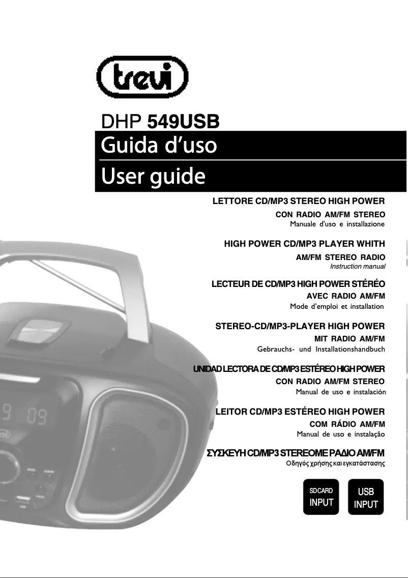 Page 1 de la notice Manuel utilisateur Trevi DHP 547USB