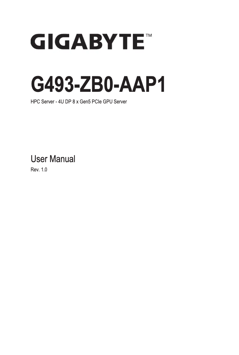Image de la première page du manuel de l'appareil G493-ZB0
