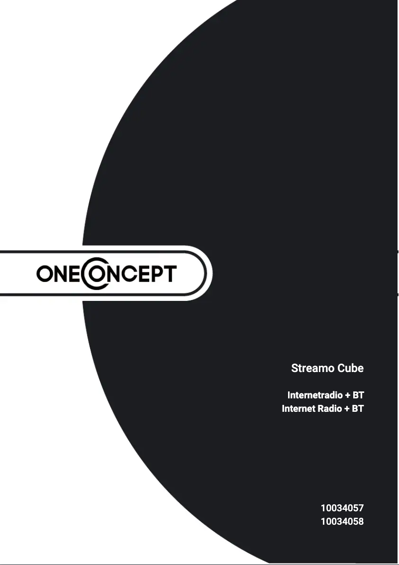 Page n°1 - Manuel utilisateur OneConcept Streamo Cube