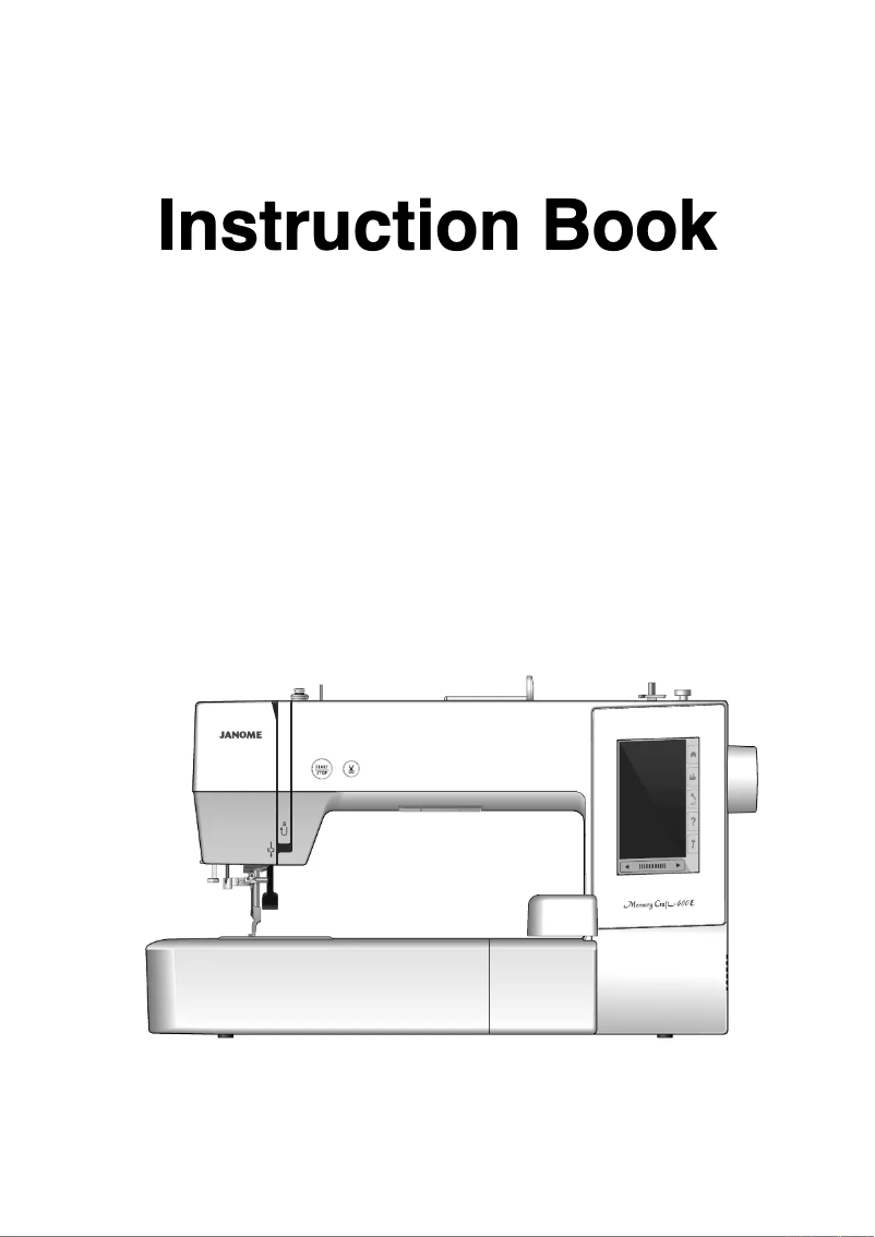 Page 1 de la notice Manuel utilisateur Janome Memory Craft 400E