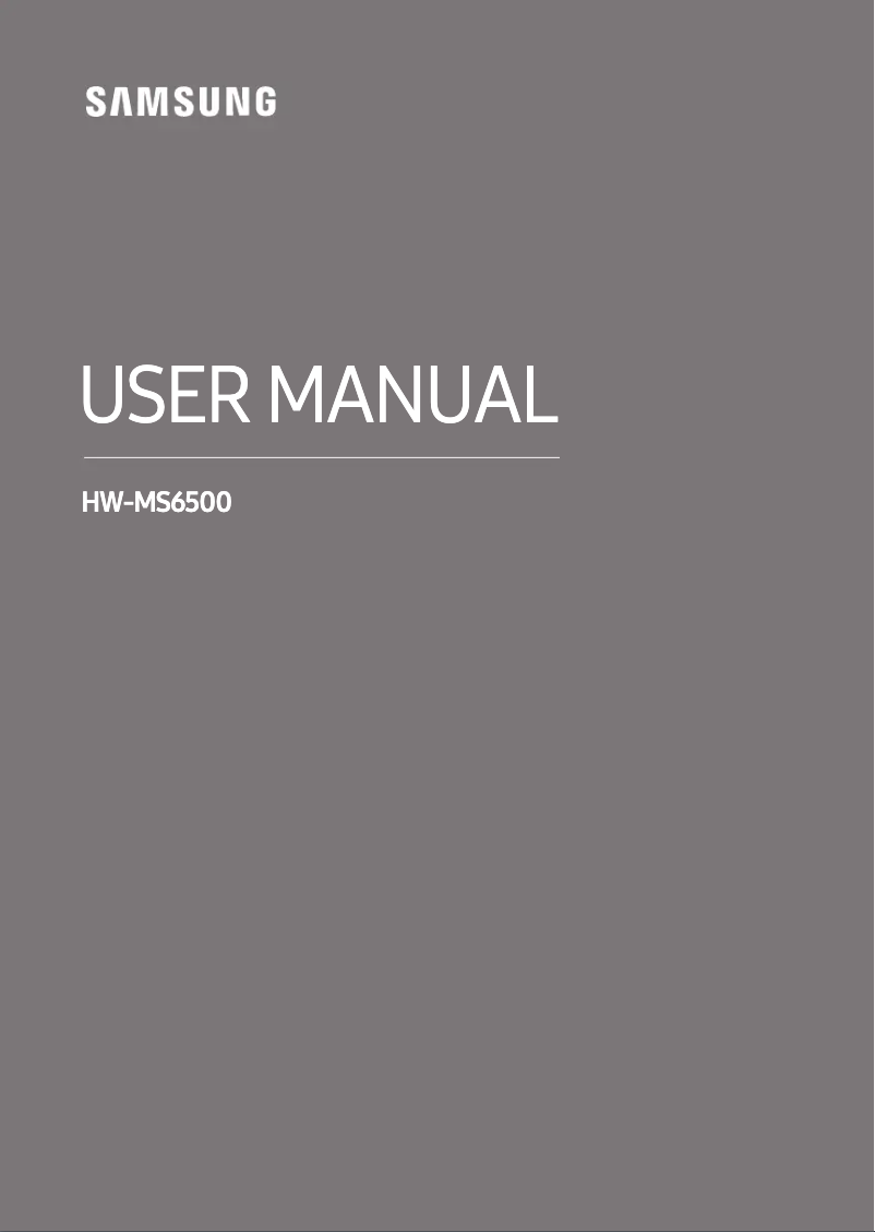 Página 1 del manual Guía de instalación Samsung HW-MS6500