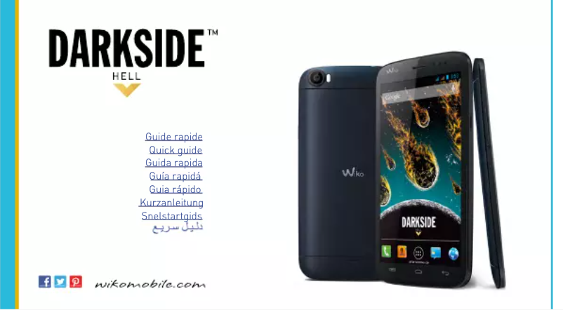 Page 1 de la notice Manuel utilisateur Wiko Darkside