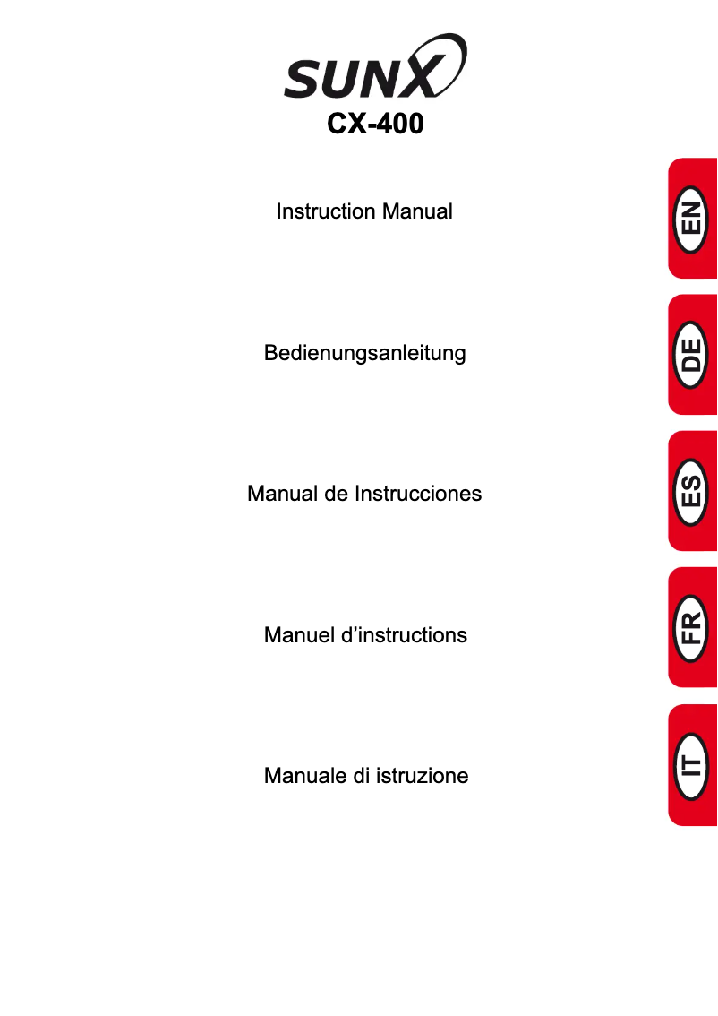 Image de la première page du manuel de l'appareil CX493PZ Photelectric Sensor