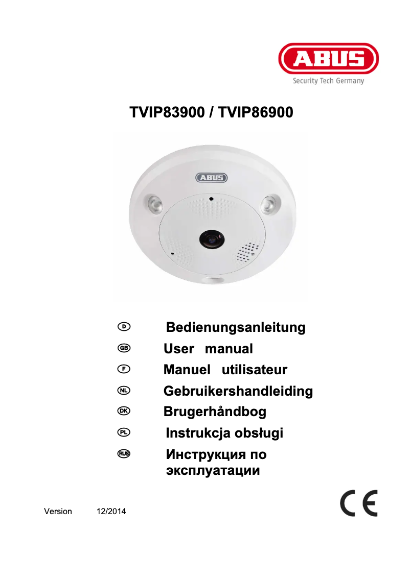 Page 1 de la notice Manuel utilisateur Abus TVIP86900