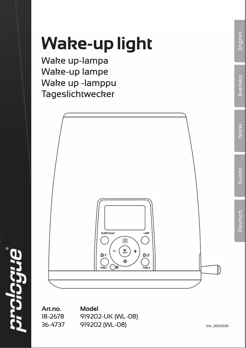 Page n°1 - Manuel utilisateur Prologue WL-08