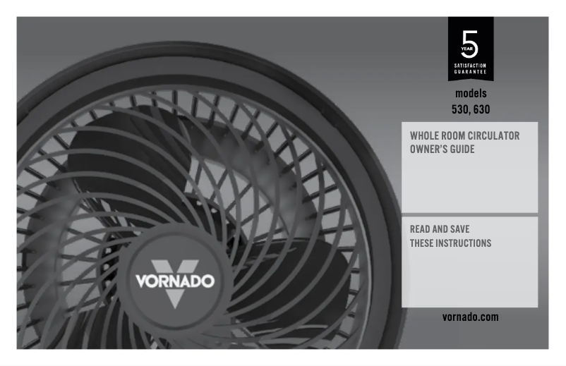 Page 1 of the manual User Manual Vornado 530