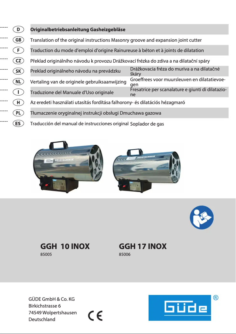 Page n°1 - Manuel utilisateur Güde GGH 10 INOX