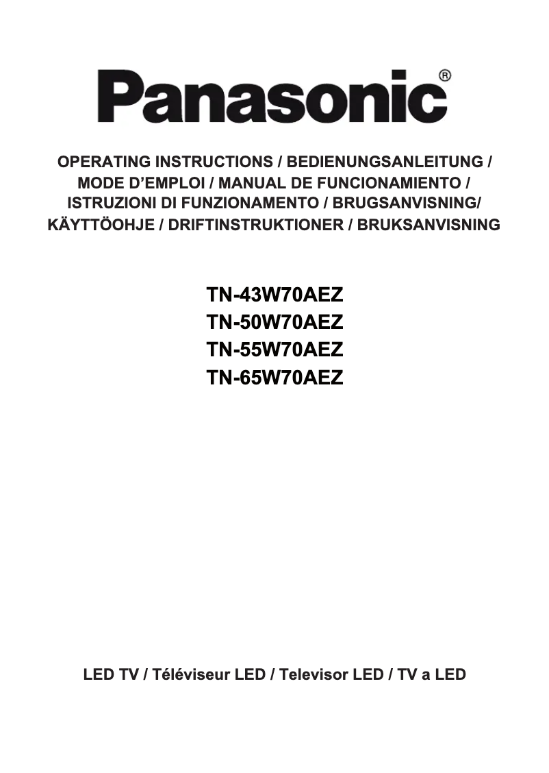 Imagen de la primera página del manual del dispositivo TN-50W70AEZ