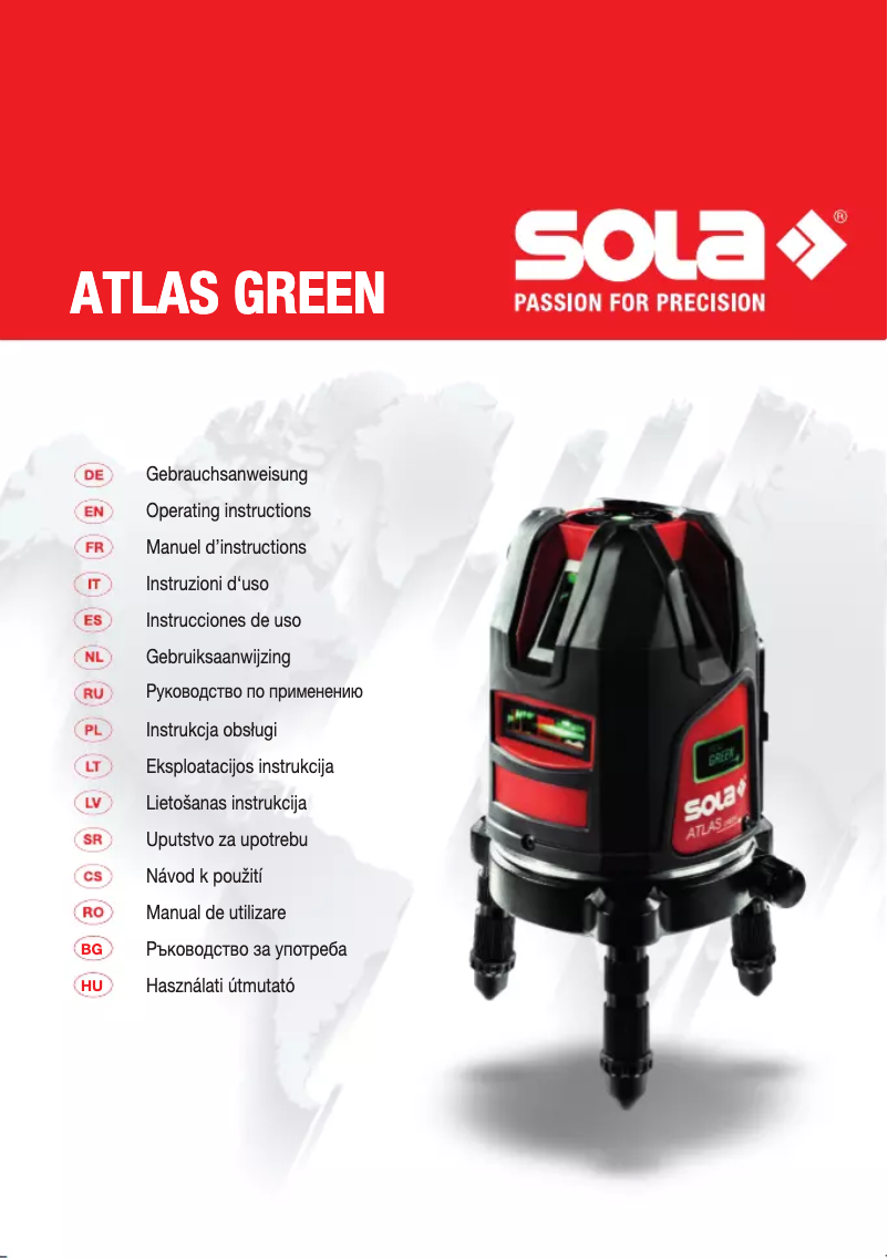Page n°1 - Manuel utilisateur Sola Atlas green