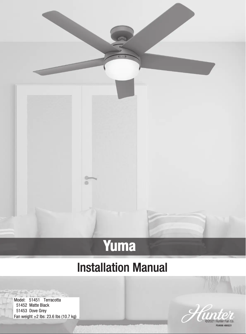 Página 1 del manual Manual de usuario Hunter Yuma 51453