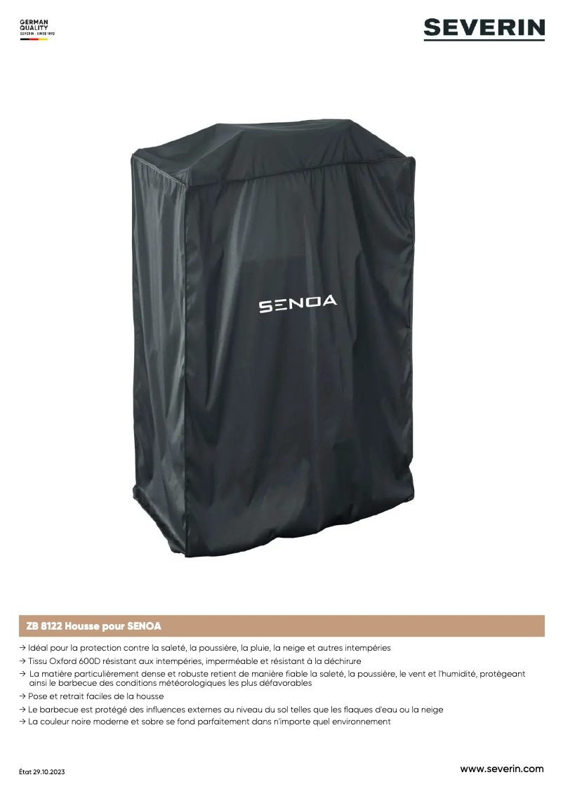 Page n°1 - Manuel utilisateur Severin ZB 8122