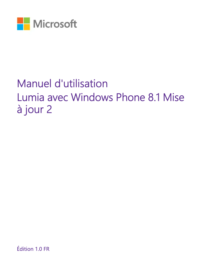 Page 1 de la notice Manuel utilisateur Nokia Lumia 640 LTE