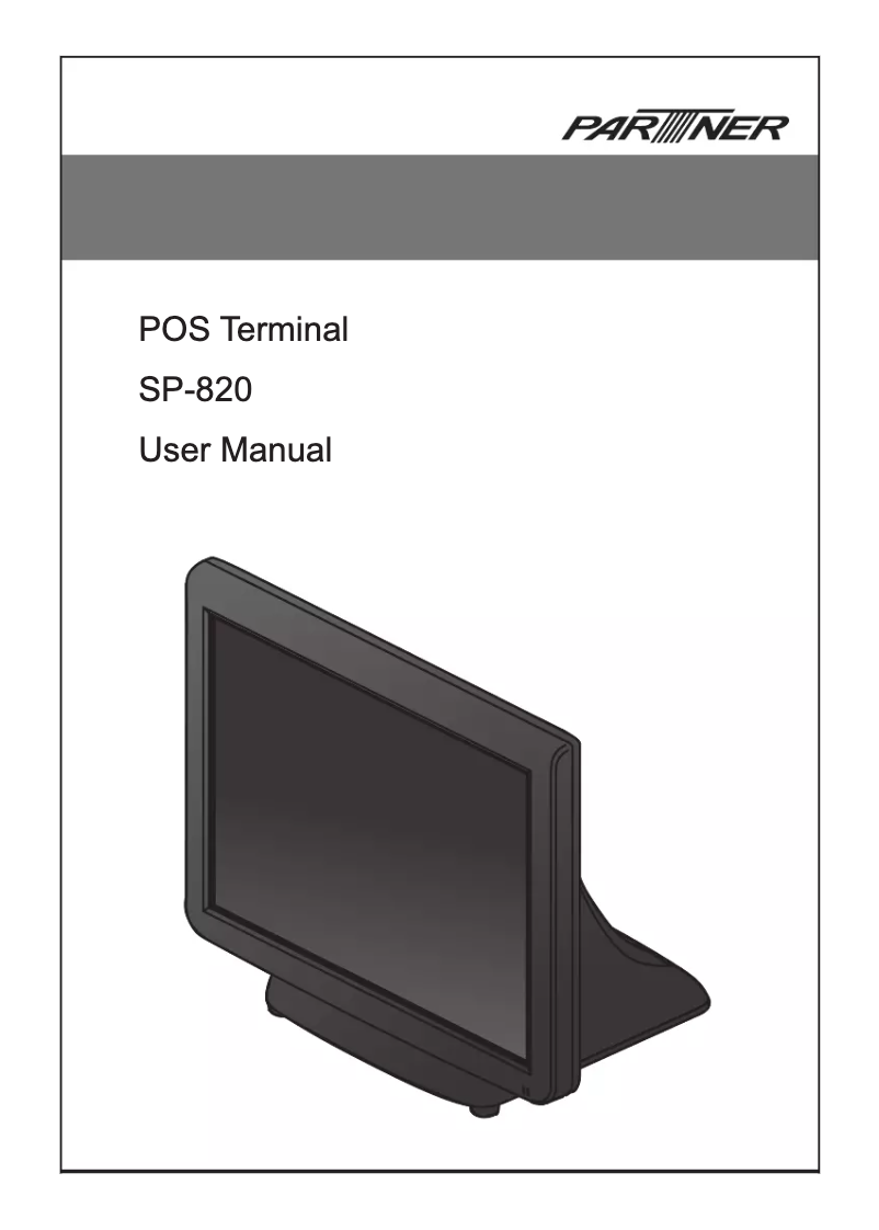 Page n°1 - Manuel utilisateur Partner Tech SP-820