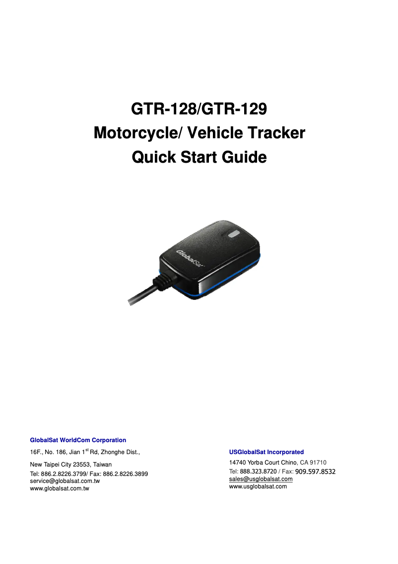 Image de la première page du manuel de l'appareil GTR-129