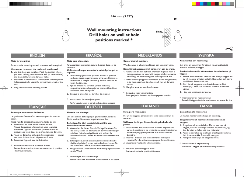 Page 1 de la notice Guide d'installation Philips MCM2050