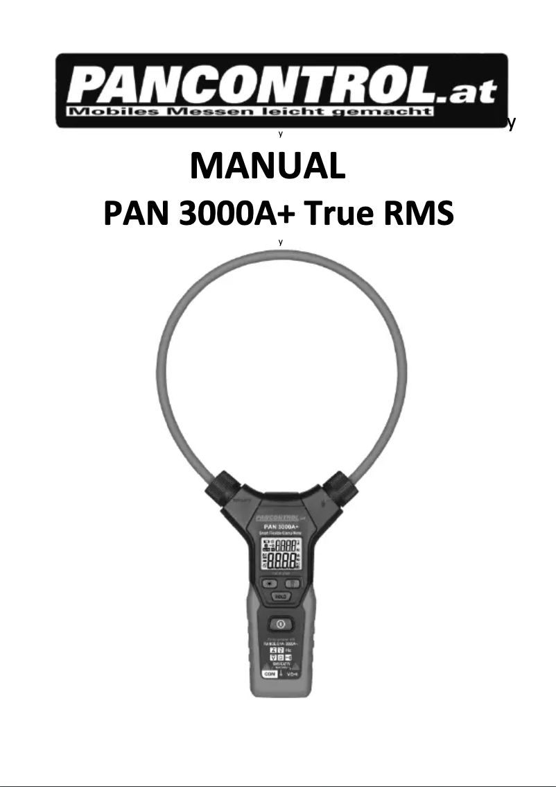 Image de la première page du manuel de l'appareil PAN 3000A+ True RMS