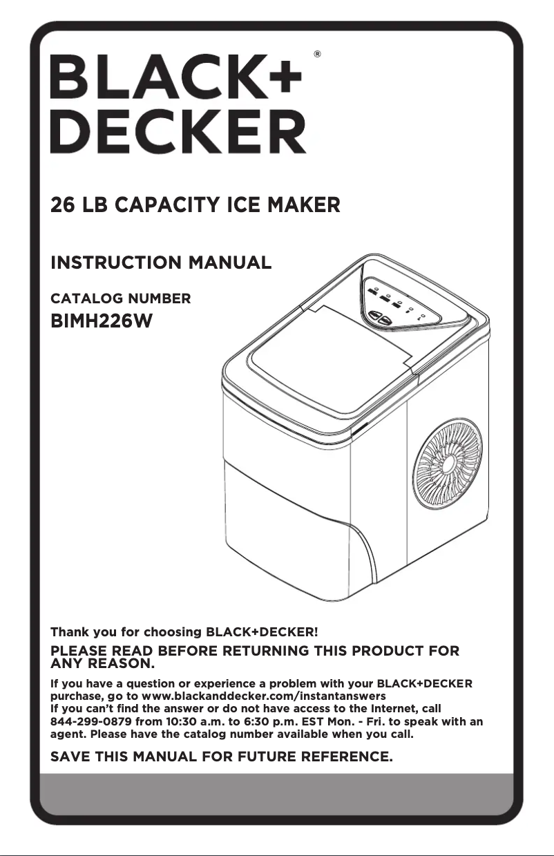 Page 1 de la notice Manuel utilisateur Black & Decker BIMH226W