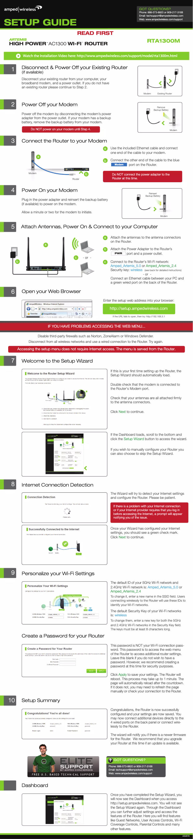 Image de la première page du manuel de l'appareil Artemis RTA1300M
