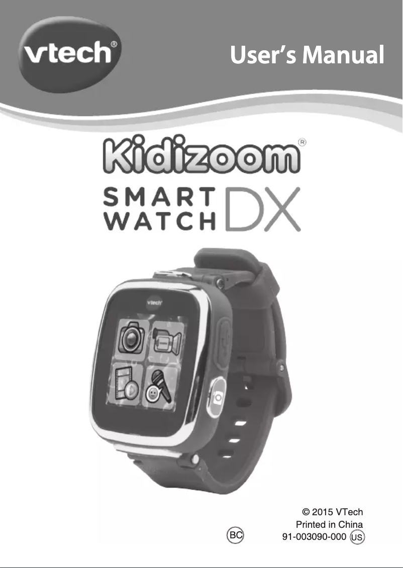 Image de la première page du manuel de l'appareil Kidizoom Smartwatch DX