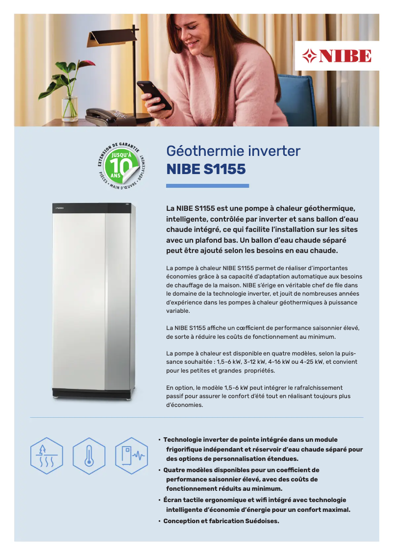 Page 1 de la notice Label énergétique Nibe S1155-6