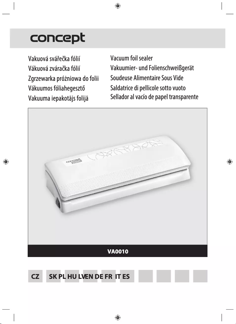 Page n°1 - Manuel utilisateur Concept VA-0010