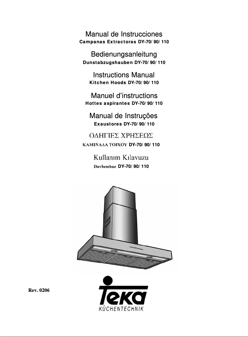 Page n°1 - Manuel utilisateur Teka DY 70
