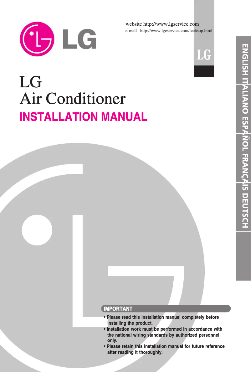 Page 1 de la notice Manuel utilisateur LG AUUW4860