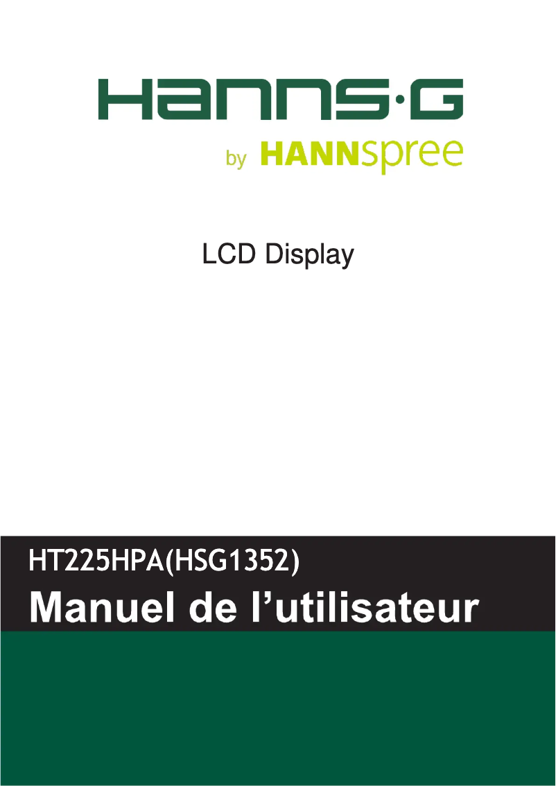 Page 1 de la notice Label énergétique Hannspree HT 225 HPA