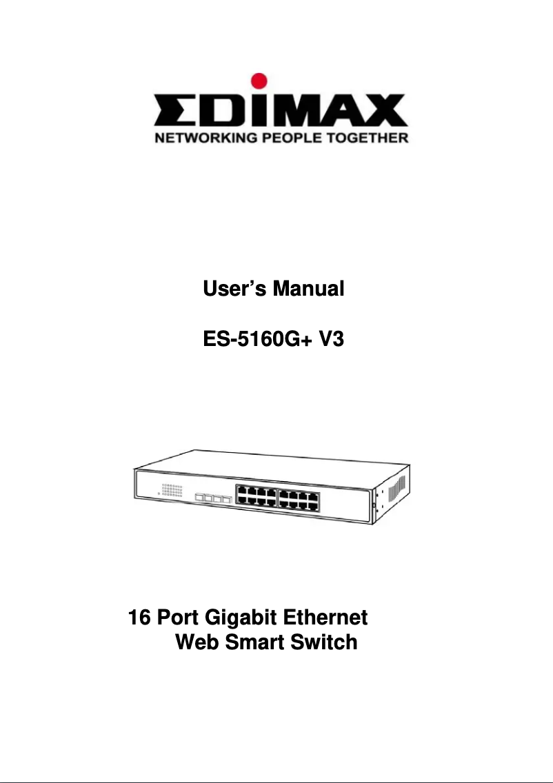Página 1 del manual Manual de usuario Edimax ES-5160G+ V3