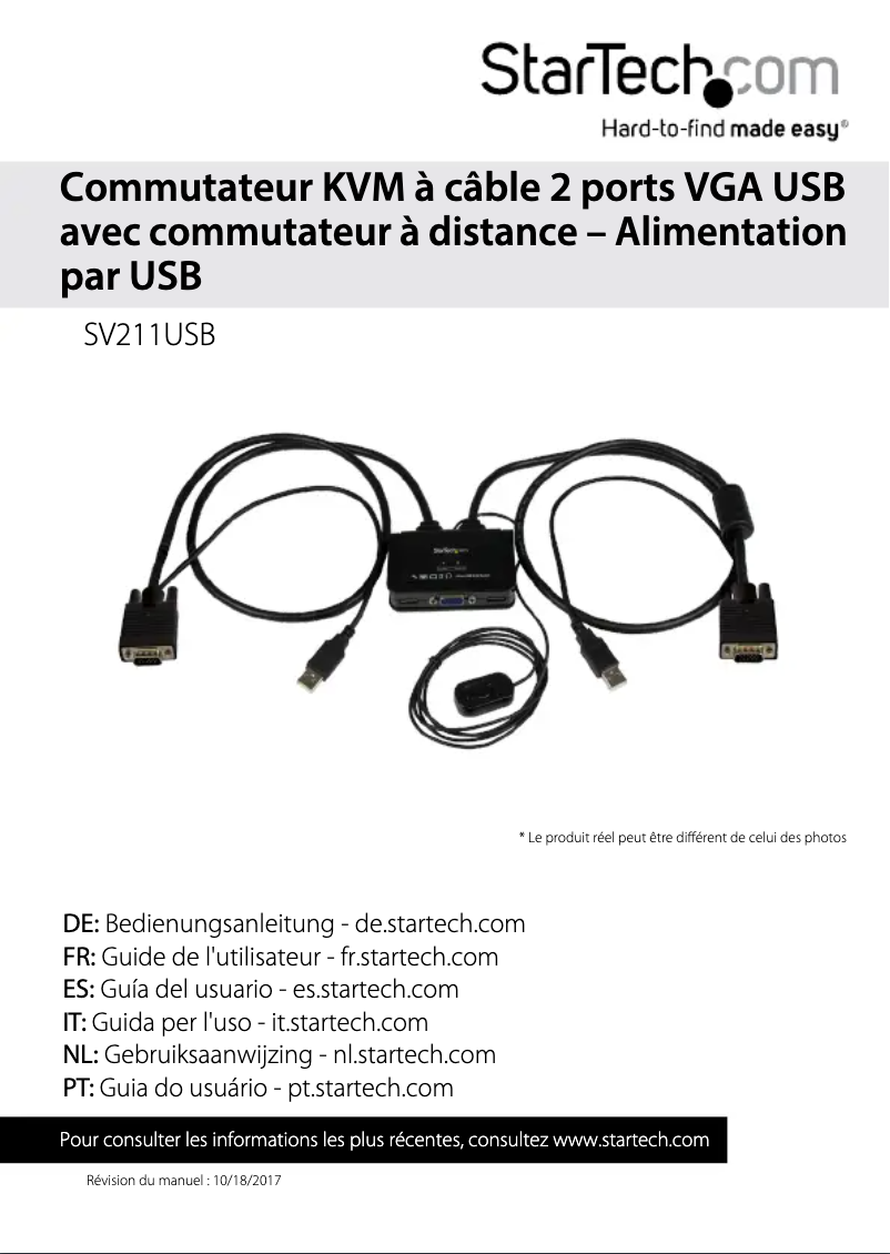 Image de la première page du manuel de l'appareil SV211USB