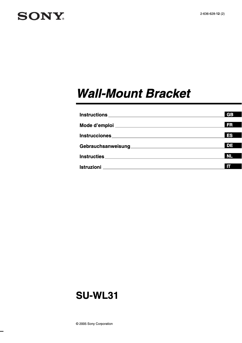 Page 1 de la notice Manuel utilisateur Sony KLV-S26A10