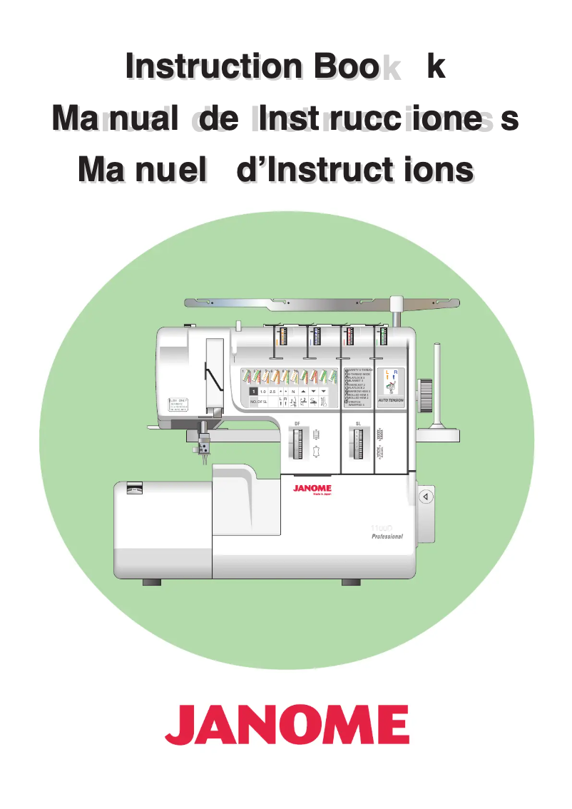 Page n°1 - Fiche technique Janome 1100D