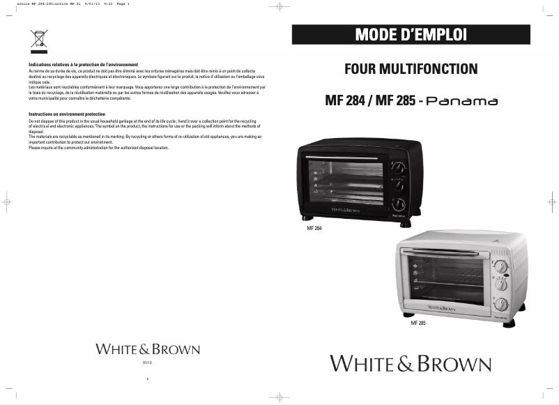 Page n°1 - Manuel utilisateur White And Brown Panama