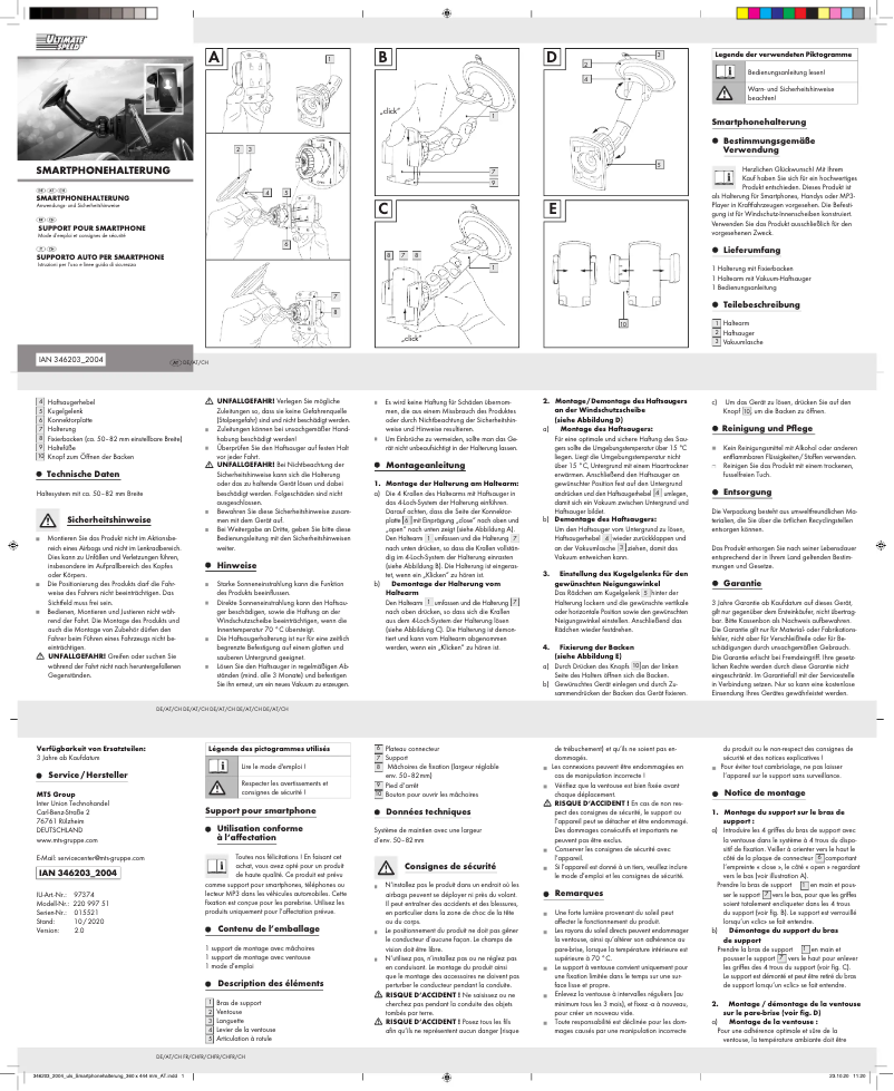 Page 1 de la notice Manuel utilisateur Ultimate Speed 220 997 51