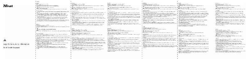 Page 1 de la notice Manuel utilisateur Trust Backlit Keyboard