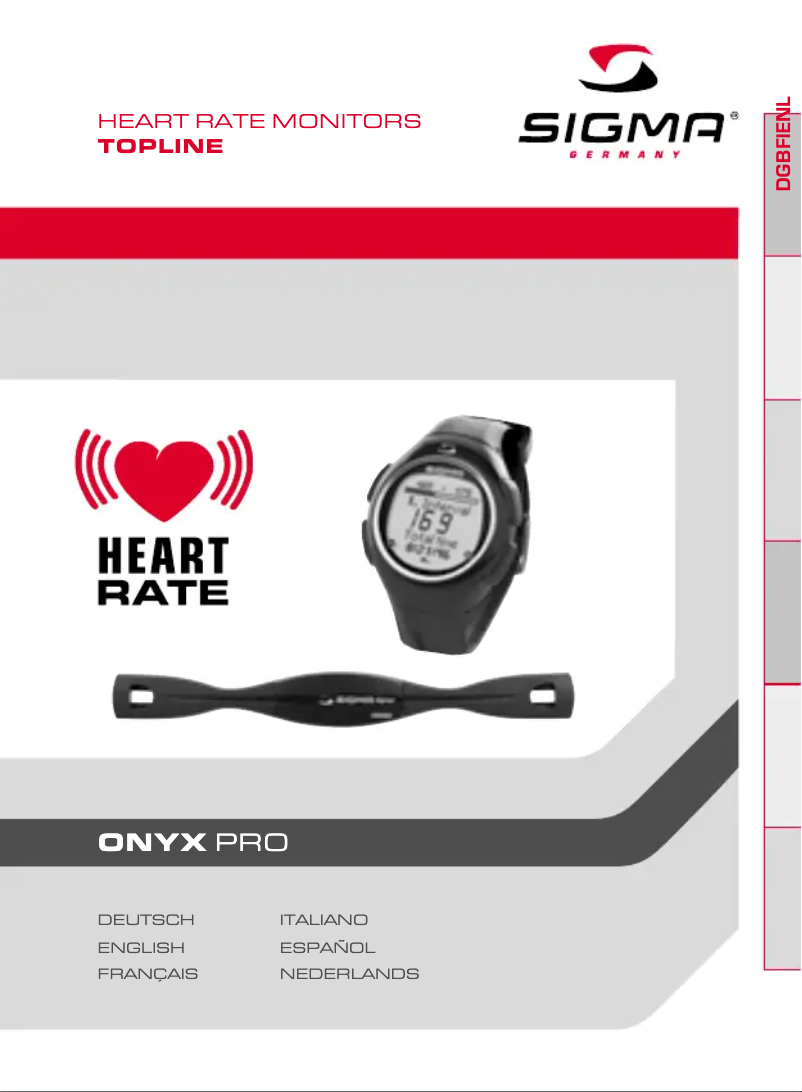 Page n°1 - Manuel utilisateur Sigma Onyx Pro