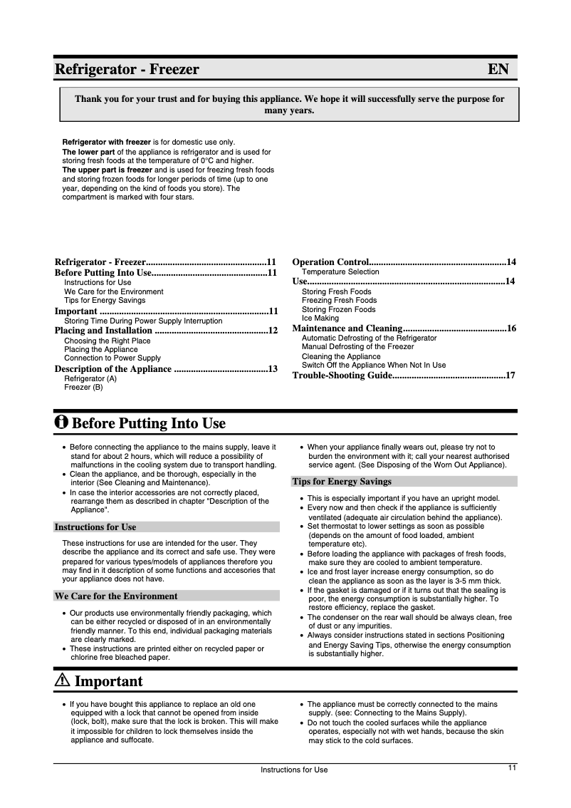 Page 1 de la notice Manuel utilisateur Gorenje RF6275OAL