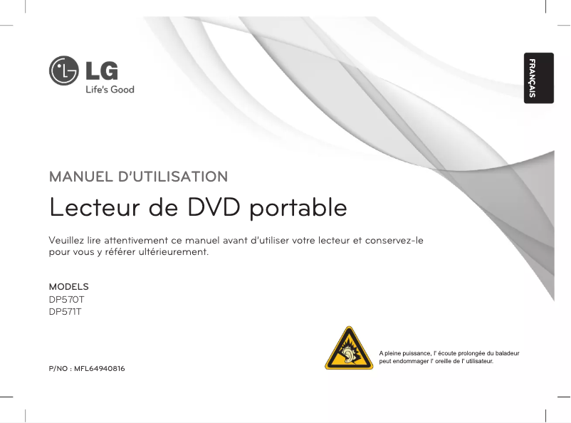 Page n°1 - Manuel utilisateur LG DP571T