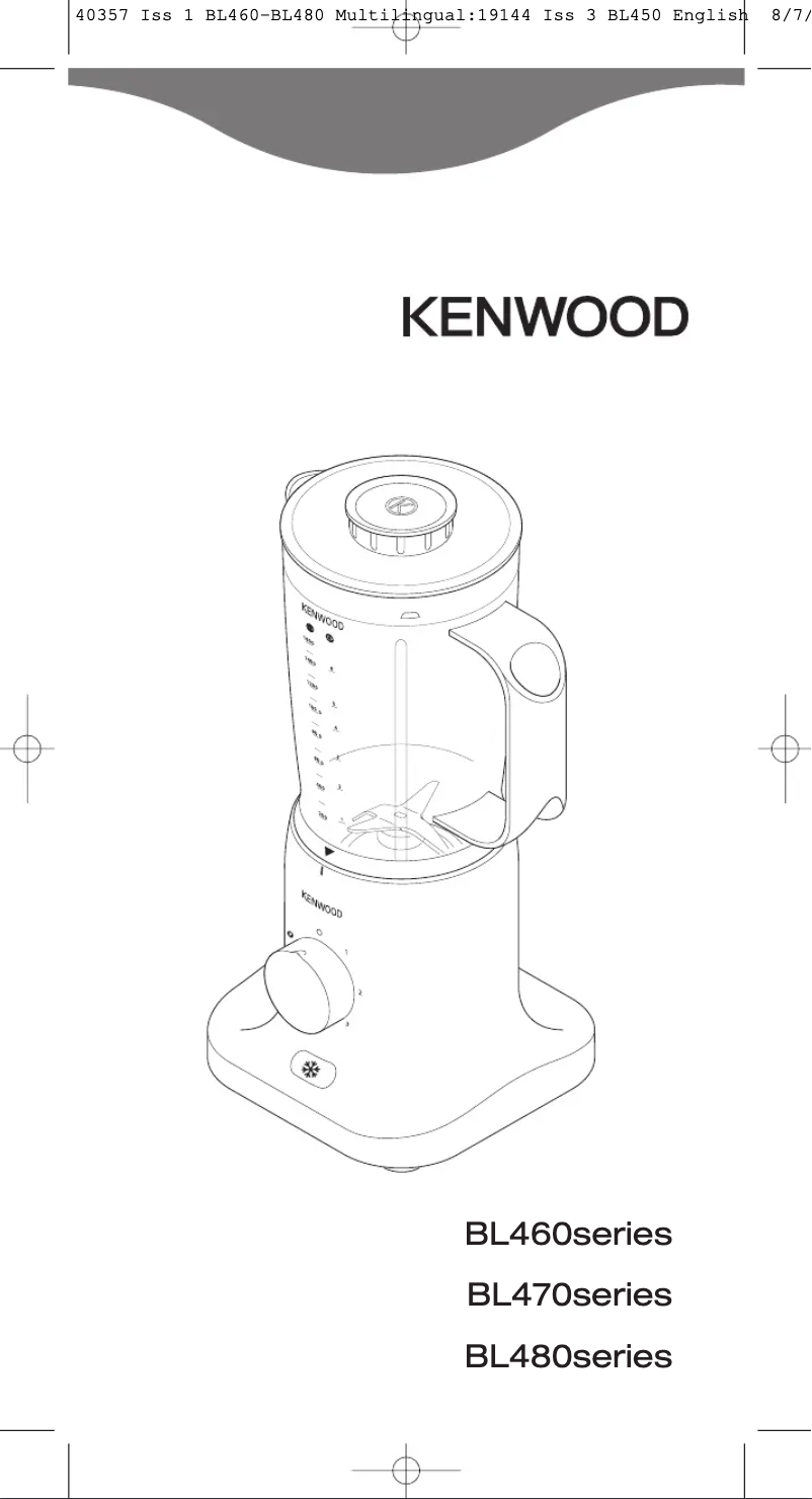 Page 1 de la notice Manuel utilisateur Kenwood kMix BL460